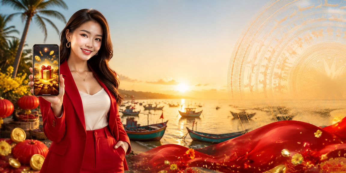 Người chơi nhận thưởng khuyến mãi tại bãi biển Mũi Né